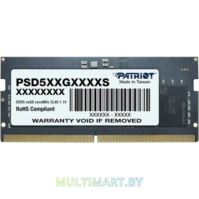 Оперативная память Patriot Signature 16GB DDR5 PC5-44800 (PSD516G560081S)